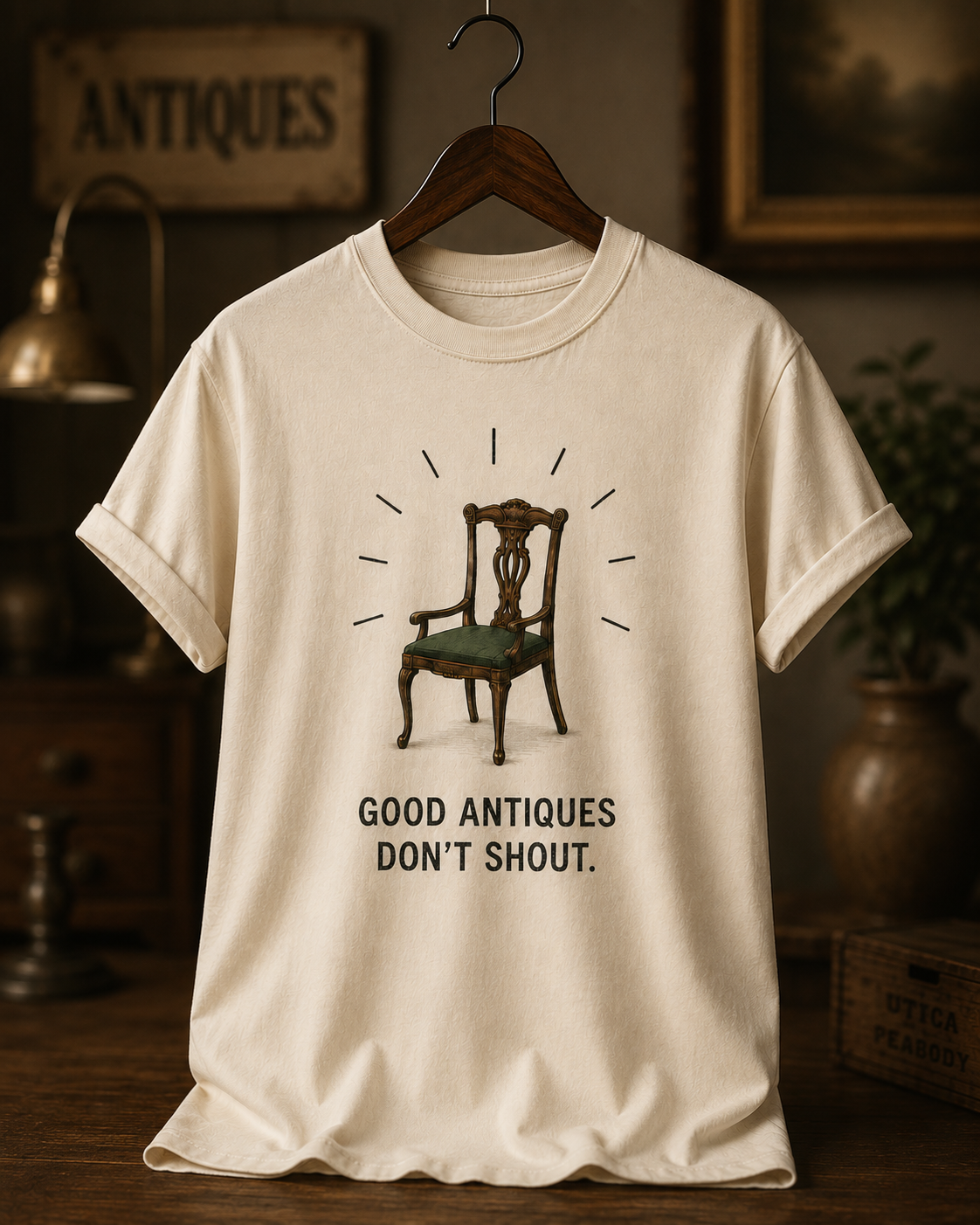 Good Antiques Don’t Shout T-shirt