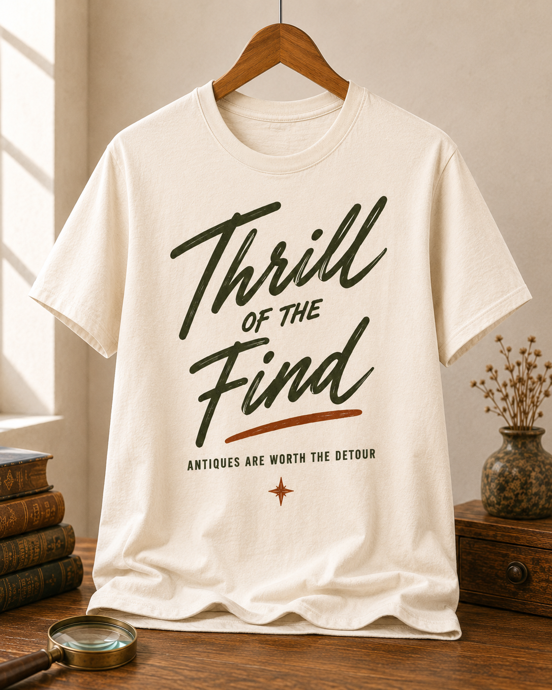 The Thrill of the Find — Handwritten T-shirt